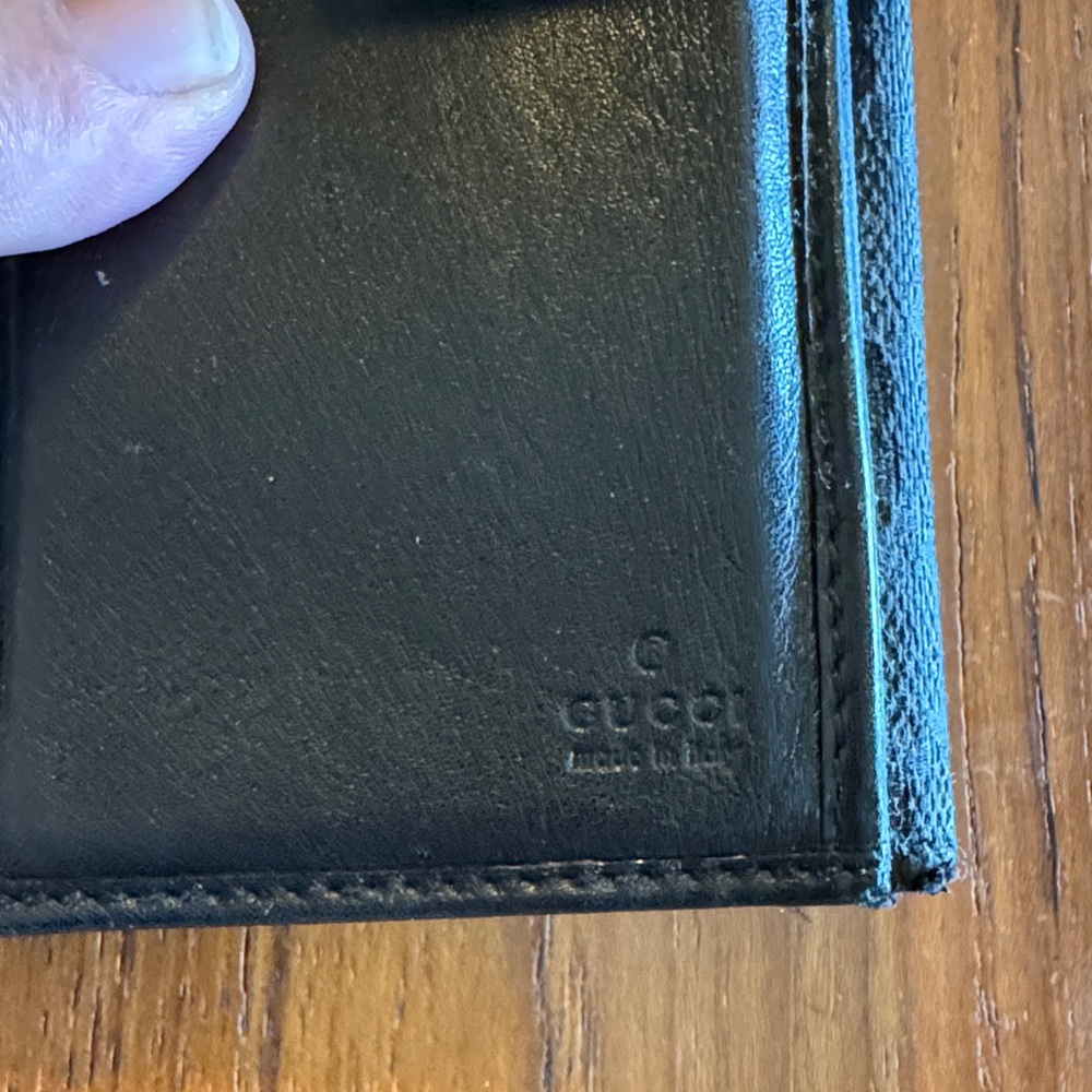 Gucci Black Canvas with Gold Hardware Luxury Wallet - Picture 7 of 9